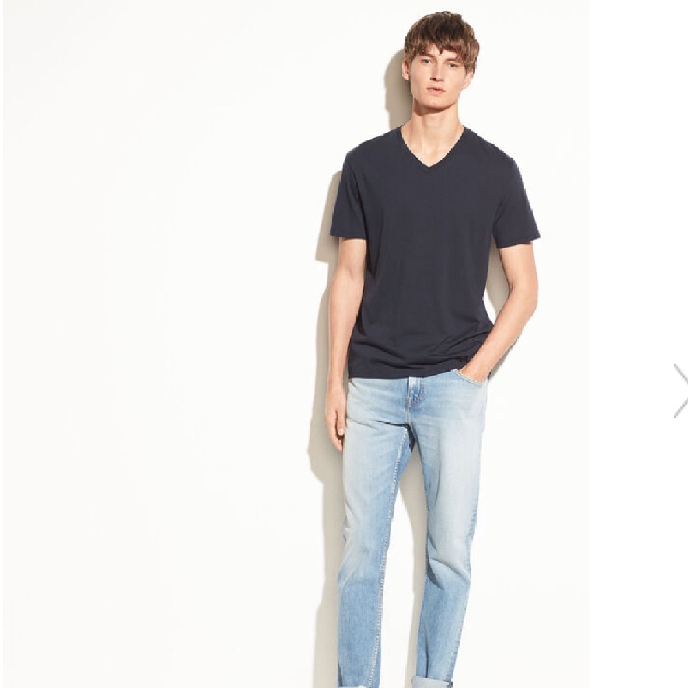 Men’s Vince v-neck t-shirt | Heathered blue